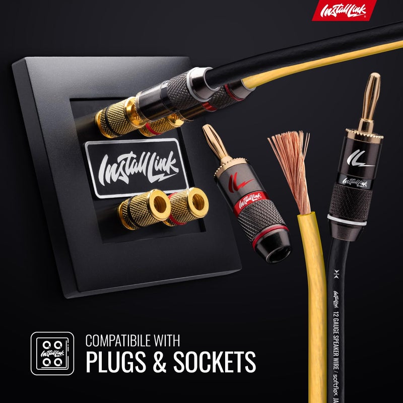 Install Link 12 AWG Gauge Speaker Wire Cable (30 Feet) Stereo, Car or Home Theater, CCA - Image 4